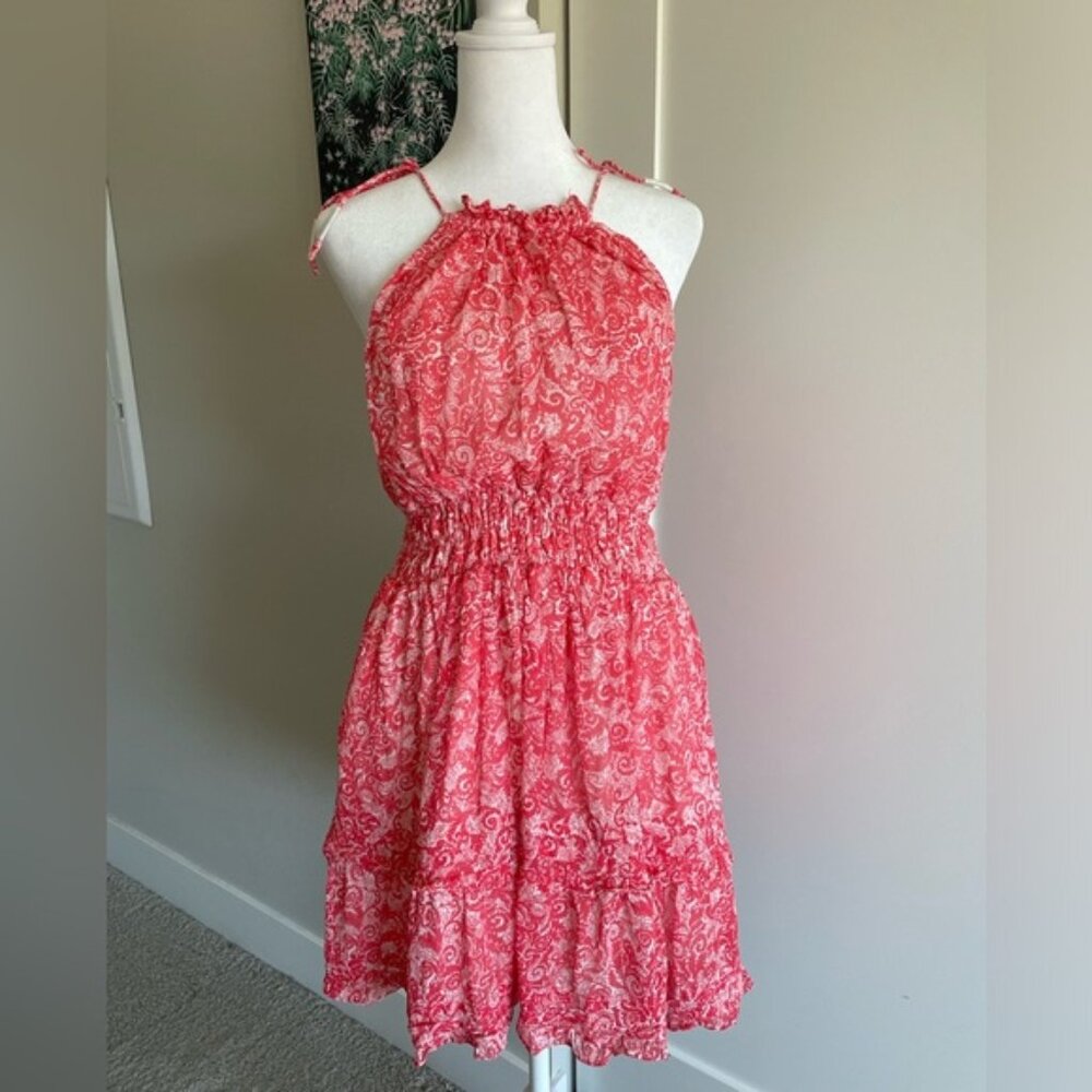 pink and white by anthropologie boho dress